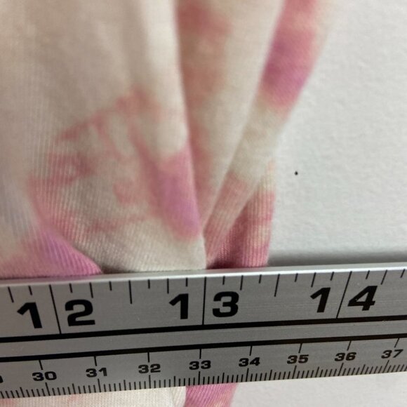 NEW Nordstrom AFRM Tie Dye Shoulder Pad Ruched Muscle Tee Size XS Boho Retro Top - Picture 10 of 14